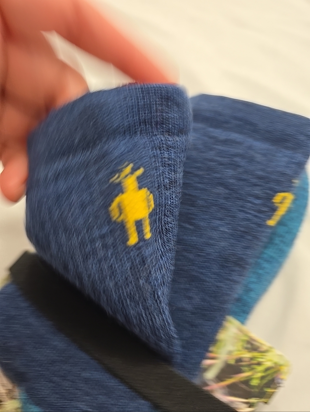 NWT Smartwool Hike Merino Wool Blend Full Cushion Crew Height Kid's Large Blue - Picture 5 of 5